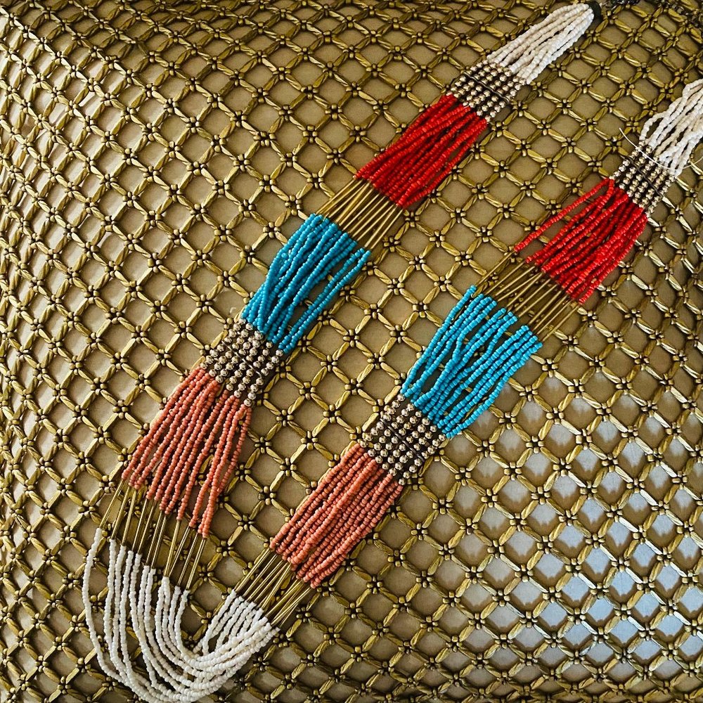 Multi Colored/Strand. Glass Beads.16" Necklace